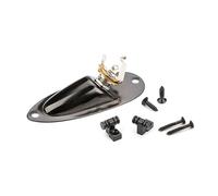 Barco estilo guitarra cargada Pastilla de salida tomas de entrada placa hembra con soporte para cuerdas de guitarra eléctrica piezas