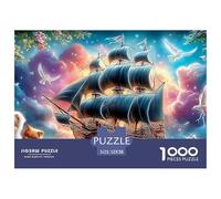 Barco Fantasma Puzzles 1000 Piezas Pinturas Famosas Cuadros Desafiante Regalos para Hombres Niños De 8 A 12 Años 52x38cm/1000pcs