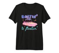 Barco Flotante Barco Lago Verano navegante Amante del Agua Muelle Arte Camiseta Premium