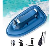 Barco inflable con scooter desmontable, motor eléctrico, 130 minutos de funcionamiento, capacidad de 330 libras, para uso en piscina, lago y océano