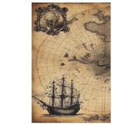 Barco pirata, barco rompecabezas para adultos, 1000 piezas, regalo para familia, rompecabezas clásico 3D, juguete de madera, regalo único, 78 × 53 cm