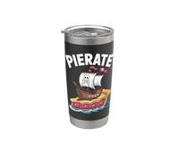 Barco pirata Pierate Pie Juego de palabras Vaso térmico de acero inoxidable de doble pared