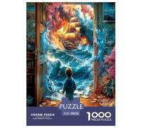 Barco Pirata Puzzle 1000 Piezas, Juego Educativo, Desafío, Clásicos para Adultos Y Niños A Partir De 12 Años Un Rompecabezas Desafiante -Obra De Arte 38x26cm/1000pcs
