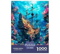 Barco Pirata Puzzle 1000 Piezas, Juego Educativo, Desafío, para Adultos Y Niños Mayores De 12 Años Un Rompecabezas Desafiante - Decoración del Hogar 38x26cm/1000pcs