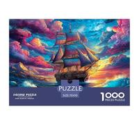 Barco Pirata Puzzle De 1000 Piezas, Moderno DIY,Entretenimiento Creativo para Adultos Y Niños Mayores De 12 Años Un Rompecabezas Desafiante - Obra De Arte 70x50cm/1000pcs