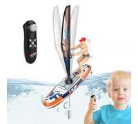 Barco RC, botes de control remoto de juguete para agua - Juguetes de playa para niños de 8 a 12 años,Con luces LED, 2,4 ghz navegando para aventuras al aire libre, pesca de lago divertida del patio tr