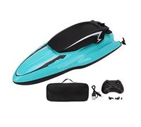 Barco RC Control remoto de alta velocidad 2,4 GHZ 2 hélices de juguete para adultos y niños (Azul)