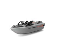 Barco RC para adultos, escala 1/12 de 2.4 GHz, lancha de control remoto con servo 9G impermeable, vórtice de agua poco profunda, carga USB-C, regalo para adolescentes y adultos (gris)