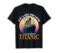 Barco Solo una chica que ama el Titanic Boat Titanic Girls Woman Camiseta
