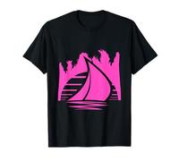Barco Sun Palmeras Mar del Sur Tarde Cool Sunset Crew Logo Camiseta