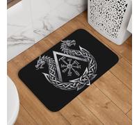 Barco Vikingo, Mitología Nórdica, Paganismo Nórdico, Runas Felpudo De Entrada Absorbente Felpudos Resistente Alfombra Exterior para Hogar Interior Bañera 40X60Cm