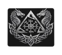 Barco Vikingo, Mitología Nórdica, Paganismo Nórdico, Runas Mousepad Lavable Alfombrilla De Ratón Duradero Alfombrilla De Escritorio para Pc Ordenador Gaming 25X30Cm