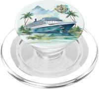 Barco y Brújula Crucero Navegación Marítima Viaje Náutico PopSockets PopGrip para MagSafe
