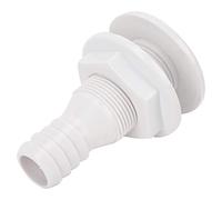 Barco Yate Marino Ventilación de Drenaje Plástico Bomba de sentina de Casco pasante Manguera de ventilación de Drenaje Adaptador para Barcos Accesorio(3/4 Inch)