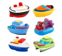 Barcos de Bañera - Juguetes Acuáticos para Bañera | 6 Piezas Accesorios para Baño Y Juego De Bebé para Niños Y Niñas