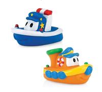Barcos de bao flotantes Nuby Tub Tugs, paquete de 2 (azul naranja)