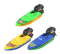 Barcos de Juguete, Barco de Juguete, 3 Piezas de plástico Flotante de Cuerda para Barco de Motor para Juegos de Agua en la bañera, de baño de Cuerda Seguro y Divertido para niños Mayores de 3 a