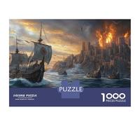 Barcos de la Armada Jigsaw Guerra Puzzle Mil Piezas Papel Resistente para Jóvenes Adultos - Entretenimiento Mejora Concentración 70x50cm/1000pcs
