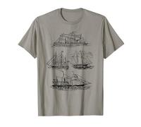 Barcos de Vela Vintage, Regalo para viajeros del Mundo, Gente de mar Camiseta