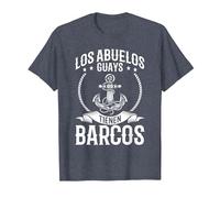 Barcos Divertido Navegación Los Abuelos Tienen Barcos Camiseta, Hombre, Azul Jaspeado, S