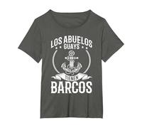 Barcos Divertido Navegación Los Abuelos Tienen Barcos Camiseta, Mujer Tallas Grandes, Asfalto, 2XL Grande