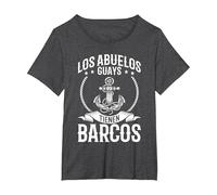 Barcos Divertido Navegación Los Abuelos Tienen Barcos Camiseta, Mujer Tallas Grandes, Jaspeado Oscuro, 5XL Grande