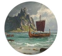 Barcos Largos Vikingos, Islas en el mar Rompecabezas Puzzle,1000pcs (67.5x67.5cm) Adulto Juego EduGatoivo Decoración del Hogar