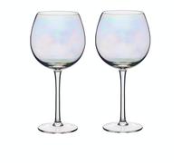 BarCraft Copas de Ginebra Iridiscentes, Juego de 2 Copas Globo, 500ml, En Caja de Regalo