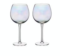 BarCraft Copas de Ginebra Iridiscentes, Juego de 2 Copas Globo, 500ml, En Caja de Regalo