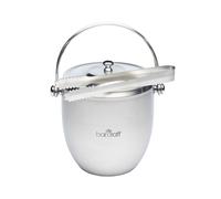 BarCraft Cubitera de Hielo con Tapa y Pinzas, Caja Regalo, Acero Inoxidable, 1,9 litros