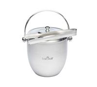 BarCraft Cubitera de Hielo con Tapa y Pinzas, Caja Regalo, Acero Inoxidable, 1,9 litros