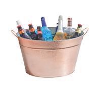 Barcraft - cubitera grande para champán, acero martillado, 50 x 32,5
