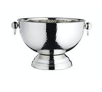 BarCraft Cubo de Champán de Acero Inoxidable Martillado, Enfriador de Cerveza, Bebidas y Vino, 37x25cm, Regalo Etiquetado