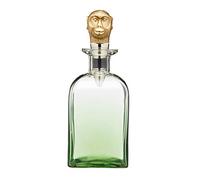 BarCraft Decantador con Tapón de Latón en Forma de Mono, Cristal, 900 ml, Color Verde