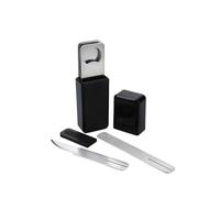 BarCraft Juego compacto de utensilios de bar de acero inoxidable, en caja de regalo, negro
