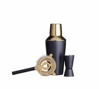 Bar Craft Kit de coctelería de lujo Negro/Dorado, caja regalo, 3 unidades