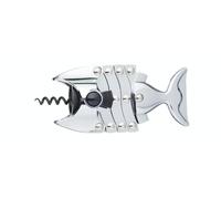 BarCraft Sacacorchos de Acero Inoxidable en Forma de Pez, Color Plata, 16,5 x 7,5 x 4,5 cm