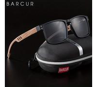 BARCUR Gafas de Sol Originales de Madera Natural para Hombre, Gafas de Sol Polarizadas de Madera para Mujer, Accesorio para Hombre, Protección UV400