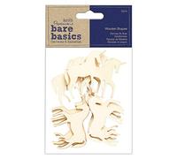 Bare Basics - Adornos de madera, naturales, aplicables