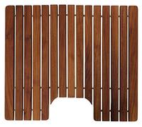 Bare Decor, Alfombrilla de Inodoro de Madera de Teca Maciza, 20 x 18 Pulgadas
