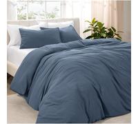 Bare Home Juego de Funda de edredón y Funda de Almohada lavadas en Arena, Emperador, 1800 Hilos, ultrasuave, Funda de edredón con 2 Fundas de Almohada (Emperador, mar de Bering Lavado en Arena)