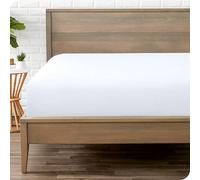 Bare Home Sábana Bajera Ajustable Emperor de Microfibra Ultrasuave 1800 - Sin Arrugas, Bolsillo Profundo de 35 cm (Blanco)