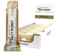 Barebells Proteinriegel - köstliche Eiweißriegel mit Schokolade - zuckerarm, 20 gramos de proteína, ohne Palmöl - Maní salado blanco, 12 x 55 g