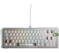 Glorious Gaming GMMK 3 Pro Barebones: Kit de Teclado Personalizado con Rueda, Carcasa de Aluminio y Juntas modulares, Teclado 65% Hot Swap, Espuma fonoabsorbente, Placa de Aluminio, ANSI - Plata