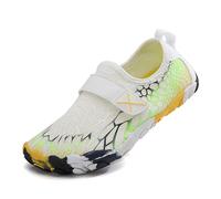 Barefoot Bambino Bambina Antiscivolo Scarpe Multisport Per Spiaggia/Running/Allenamento/Corsa/Trekking/Palestra/Scoglio/Immersione Taglia 28 36, Blanco, 30 EU