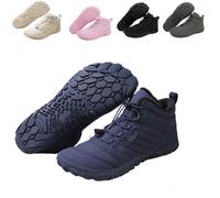 Barefoot Boots Men Women Waterproof Snow Walking Boot, Winter Outdoor Waterproof Bots, Warm Fur Lining Barefoot Shoes(Blue,40 EU)