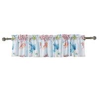 Barefoot Bungalow Greenland Home Fashions Sarasota Cenefa de Ventana, 100% Microfibra 60% algodón, 40% poliéster, Multicolor, Talla única