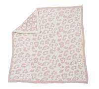 Barefoot Dreams CozyChic in The Wild Baby Blanket Dusty Rose/Cream