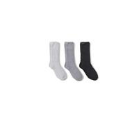 Barefoot Dreams CozyChic - Juego de 3 pares de calcetines para mujer, Carbon Multi, talla única