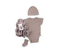 Barefoot Dreams CozyChic Ultra Lite - Paquete de 4 ojales, color rosa descolorido, 12-18 m